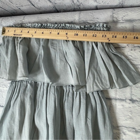 Fairycore Romantic Chambray Tiered Off-Shoulder Sundress. Size Small. - Picture 7 of 11